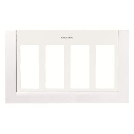 Niessen 2CLA117400T1101 Placa caja/zocalo 4 columnas BL